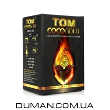 Кокосовый уголь Tom Cococha Gold (Том Кокоча) | Картон 1 кг 72 шт 25*25*25мм - №3