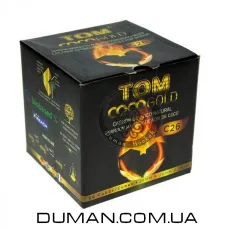 Натуральный кокосовый уголь для кальяна Tom Cococha Gold C26 (Том Кокоча) |1кг 64куб 26*26мм - №4