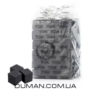 Кокосовый уголь Tom Cococha Gold (Том Кокоча) | Пакет 1 кг 72 шт 25*25*25мм