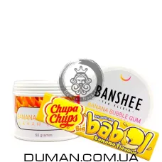 Безтютюнова суміш Banshee Banana Bubble Gum (Банші Банан Жуйка)