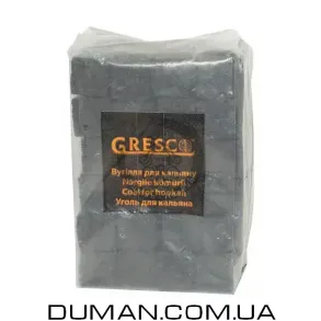 Ореховый уголь Gresco (Греско) | Пакет 1 кг 72 шт 25*25*25 мм