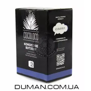 Кокосовый уголь Khmara Coco-Loco (Хмара Коко-Локо) | 1 кг 72 шт 25*25*25 мм