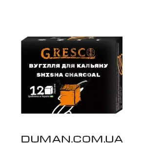 Ореховый уголь Gresco (Греско) | Картон 12 шт 25*25мм
