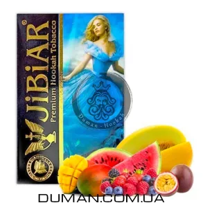 JiBiAR Cinderella (Джибіар Попелюшка - Лід, Ягоди, Кавун, Диня, Манго, Маракуя) 50g  | Потекла пачка. УЦІНКА