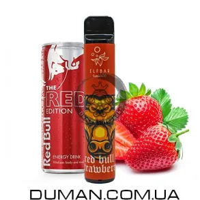Электронная сигарета POD - Elf Bar - Strawberry Energy (Клубника Энергетик) 1500