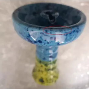 Чаша GrynBowls для кальяна Harmony Yellow Blue | УЦЕНКА Трещина