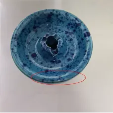 Чаша GrynBowls для кальяна Harmony Yellow Blue | УЦЕНКА Трещина - №3