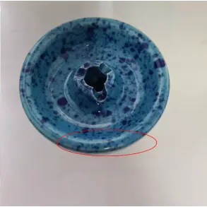 Чаша GrynBowls для кальяна Harmony Yellow Blue | УЦЕНКА Трещина