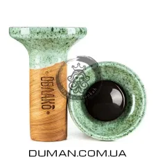 Чаша Oblako Flow Black on Pistachio