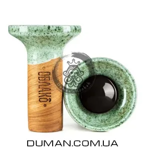 Чаша Oblako Flow Black on Pistachio