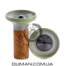 Чаша Oblako Flow Black on Grey Light Green Marble