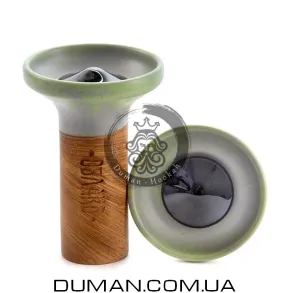 Чаша Oblako Flow Black on Grey Light Green Marble