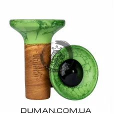 Чаша Oblako Flow Black on Light Green-Green Marble