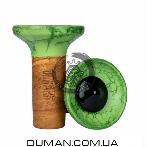 Чаша Oblako Flow Black on Light Green-Green Marble