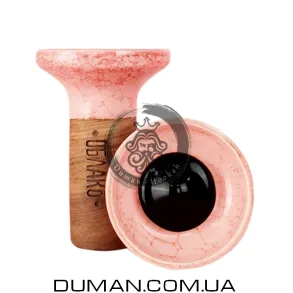 Чаша Oblako Flow Black on Pink Red Marble