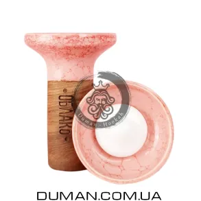 Чаша Oblako Flow White on Pink Red Marble