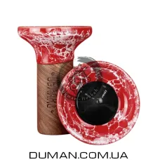Чаша Oblako Flow Black on Red Marble