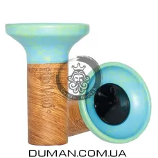 Чаша Oblako Flow Black on Light Blue Light Green Marble
