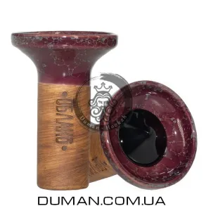 Чаша Oblako Flow Black on Wine-grey Marble