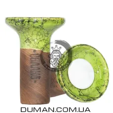 Чаша Oblako Flow White on Light Green Black Marble