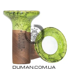 Чаша Oblako Flow White on Light Green Black Marble