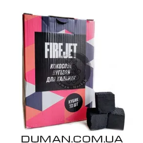 Кокосовый уголь FIREJET | 1кг 72куб 25*25*25 мм