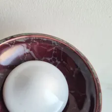 Чаша Oblako Flow White on Wine Grey Marble | Уценка. Трещина - №2