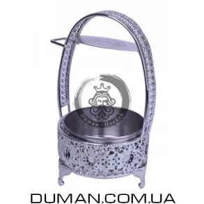 Кошик для вугілля Yahya Small для кальяну | Silver 23 см