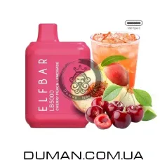 Електронна сигарета POD - Elf Bar Cherry Peach Lemonade (Ельф Бар Вишня Персик Лимонад) LB5000