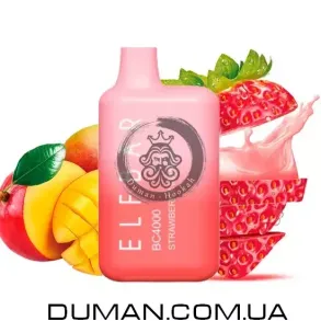 Електронна сигарета POD - Elf Bar Strawberry Mango (Ельф Бар Полуниця Манго) BC 4000