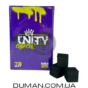 Кокосовый уголь Unity (Юнити) | 1 кг 72 шт 25*25*25 мм