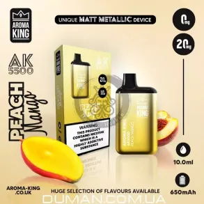 Электронная сигарета POD - Aroma King Peach Mango (Арома Кинг Персик Манго) 5500
