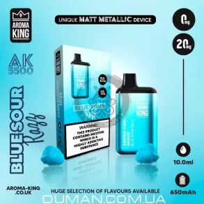 Електронна сигарета POD - Aroma King Blue Sour Razz (Арома Кінг Чорниця Малина Лимонад) 5500