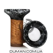 Чаша Oblako Flow White on Black Marble