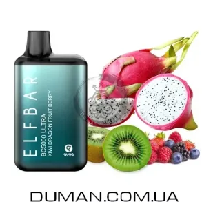 Електронна система POD - Elf Bar - Kiwi, dragon fruit, berry (Ельф Бар - Ківі, Пітая, Ягоди) Ultra BC5000