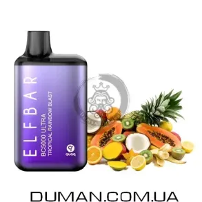Електронна система POD - Elf Bar - Tropical rainbow blast (Ельф Бар - Тропічний Мікс) Ultra BC5000