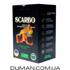 Ореховый уголь Scarbo (Скарбо) | Картон 1кг 72куб 25*25*25 мм