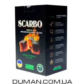 Ореховый уголь Scarbo (Скарбо) | Картон 1кг 72куб 25*25*25 мм
