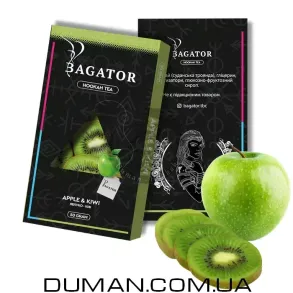 Безтютюнова суміш Bagator Apple Kiwi (Багатор Яблуко Ківі) 50г