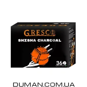 Ореховый уголь Gresco (Греско) | Картон 0,5 кг 36 шт Под калауд