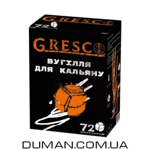 Ореховый уголь Gresco (Греско) | Картон 1кг 72 шт Под калауд