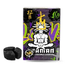 Кокосовый уголь Shaman (Шаман) | Картон 1 кг 72 шт Под калауд