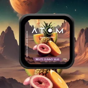 Atom - White Gummy Bear (Атом Маракуя - Ананас - Диня - Апельсин) 200г