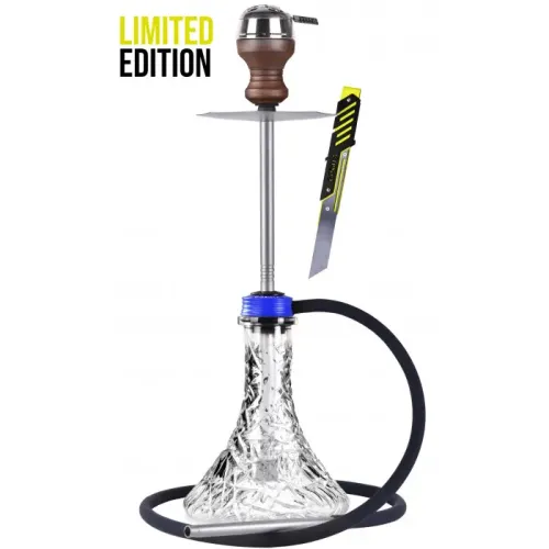 Кальян GORILLA 3.0 Blue с Колбой Craft Crystal Clear + Чаша + Щипцы + Калауд