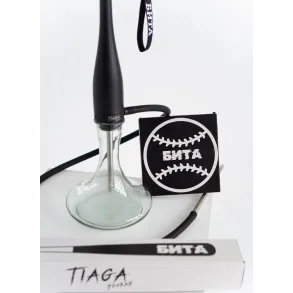Кальян TIAGA Бита Черный | с Колбой Craft Clear + шланг