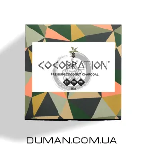 Кокосовый уголь Cocobration | Картон 1 кг 64 куб 26*26*26 мм