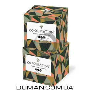 Кокосовый уголь Cocobration | Картон 1 кг 64 куб 26*26*26 мм
