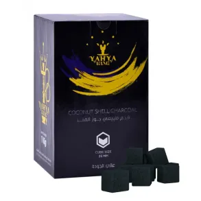 Кокосовый уголь Yahya Elegance King | Картон 1 кг 72 куб 25*25*25 мм