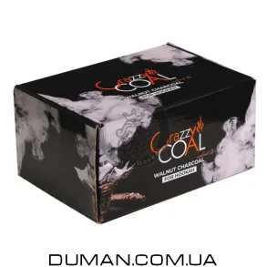 Ореховый уголь Crazzy Coal | Картон 1 кг 72 шт 25*25мм