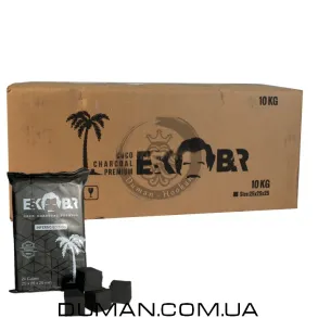 Кокосовый уголь Eskobar (Эскобар) | ОПТ Ящик 10 кг 25*25*25 мм